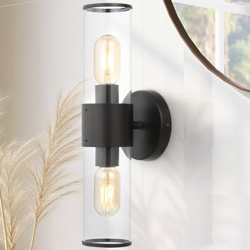 Quinn 15.5" Mid-Century Modern Iron/Acrylic LED Sconce - JONATHAN Y